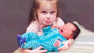 Laugh Out Loud with These Funny Newborn and Sibling Moments [upl. by Arabeila]