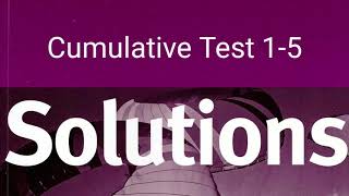 Solutions Intermediate Cumulative Test 15 [upl. by Notlaw778]