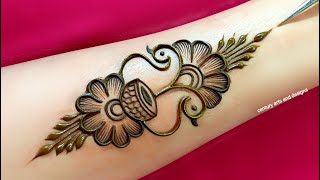 Very beautiful front hand mehndi design  easy stylish mehndi design  simple mehndi design mehndi [upl. by Aloibaf]