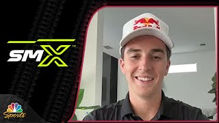 Hunter Lawrence discusses racing against brother Jett in SMX Finals  Motorsports on NBC [upl. by Amador]