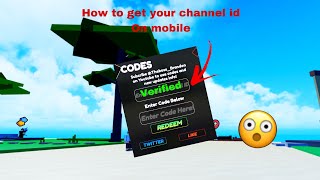 How To Get Channel Id in One Fruit Simulator on mobile  reuploaded [upl. by Lark688]