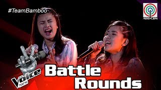 The Voice Teens Philippines Battle Round Queenie vs Patricia  Sound Of Silence [upl. by Toby]