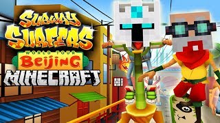 TERBONGKAR RAHASIA CARA MAININ SUBWAY SURFERS DI MINECRAFT [upl. by Ahsenrad374]