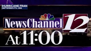 WXII 12 Newscast featuring Hurricane Fran coverage from 1996 [upl. by Sibel]