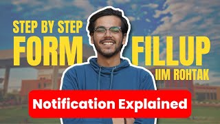 IPMAT IIM Rohtak 2024 Notification amp Form Fillup 📝 Exam Date 18 May 2024 [upl. by Bev734]