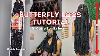 EASY Butterfly Locs Tutorial  Best Knotless Crochet Locs  ft Outre Bonita Locs 30quot [upl. by Gnouhk212]