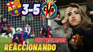 HINCHA DEL BARÇA REACCIONANDO AL BARÇA 35 VILLARREAL EN MONTJUIC 😭 DESTROZADOS ❤️‍🩹😭 XAVI SE VA [upl. by Norean]