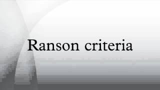 Ranson criteria [upl. by Inttirb]