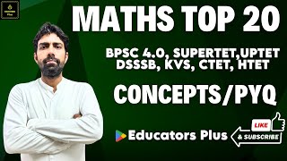 BPSC 40 Mathematics Important Concepts With practice bpsctre4 educatorsplus [upl. by Ettigdirb]