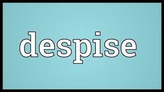 Despise Meaning [upl. by Cassey]