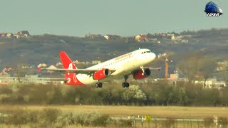 Decolare Avion Airbus 320232 Plane Takeoff from Aeroportul Oradea OMR Airport  09 April 2021 [upl. by Ransome]