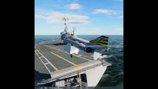 DCS F4B with folded wings landed on an aircraft carrier [upl. by Anbul]