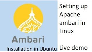 Ambari installation in Linux  How to setup Ambari serveragent in Ubuntu  Live Demo [upl. by Leschen720]