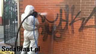 Czyszczenie usuwanie graffiti quotKlub 56quot Skwierzyna Sodowanie SodaBlastpl [upl. by Nizam]