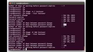 Using the chage command to manage password settings on Linux [upl. by Merta235]