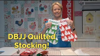 Designs by JuJu ITH Quilted Stocking Tutorial  Customize with Embrilliance Essentials [upl. by Suilenroc369]