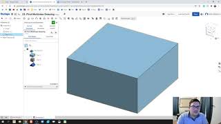 First Multiview Drawing  Day 23 of 100 OnShape Journey [upl. by Notkcorb]