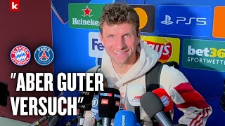 Müller quotIhr müsst leider noch warten dass wir in eine Krise rutschenquot  FC Bayern  PSG 10 [upl. by Norrehc697]