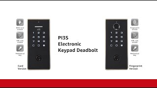 【 Kwikset】 PI3S3in1 Electronic Keypad Deadbolt Fingerprint version  Card versionUser Manual [upl. by Rondon]