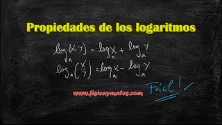 Propiedades de los logaritmos  Matemática básica [upl. by Benjamin]