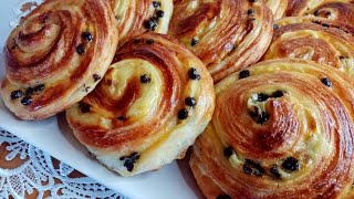 brioche arrotolate sofficissime con crema pasticceraشنيك رائع بالكرمة الباتيسري وحبيبات الشكلاطة [upl. by Anam]