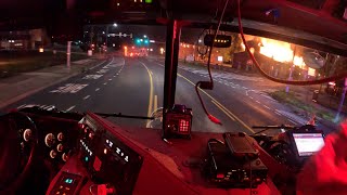 GoPro Harrisburg City Truck 2 Arriving at Broad Street Market Fire 71023 [upl. by Ttesil]