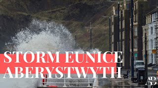 Storm Eunice in Aberystwyth [upl. by Kamerman]