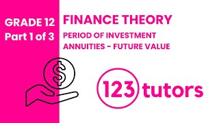 P1  Grade 12 Finance Theory Part 1 with 123tutors [upl. by Laehcim]