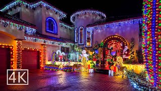 4K 🎄 Christmas Lights  Loomis California  Part 2 [upl. by Olbap]