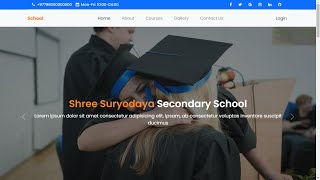 School website using html css and bootstrap  School website  bootstrap Project [upl. by Akered]