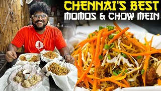 I found the best Momos amp Chow Mein in Chennai 🔥  Foodie Prabu [upl. by Nitsir]