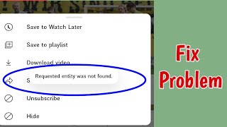 Fix Requested entity was not found youtube  Youtube Requested entity was not found [upl. by Giffy351]