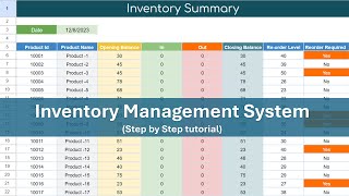 Create Inventory Management System in Google Sheet  Complete Process [upl. by Froehlich570]