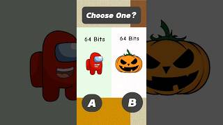 64 Bits 32 Bits 16 Bits 8 Bits 4 Bits 2 Bits 1 Bit animation pumpkin amongus [upl. by Ahsienak]