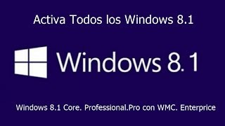 Activar Windows 81 PRO amp RTM  x32 o x64 Bits Permanente [upl. by Lory361]