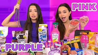 Eating Only One Color of Food for 24 Hours  Merrell Twins [upl. by Rab706]