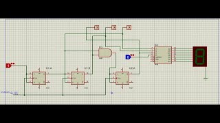 3bit UpCounter using JK Flip Flops on Proteus  Proteus Tutorial [upl. by Nnaylrebmik]