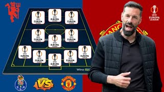 FC Porto vs Manchester United  Man United Top Alternative Potential Starting Lineup  Europa League [upl. by Estis]