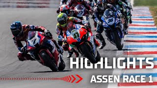 WorldSBK Race 1 Highlights  2022 Dutch Round [upl. by Elayor]