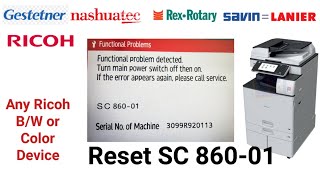 Reset SC 86001 SC 86000 in Ricoh IMC 2000 How to fix error code SC86001 in Ricoh IM C2000 [upl. by Jemine212]