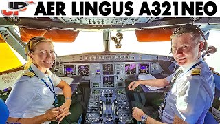 Aer Lingus A321NEO Married Pilots cockpit flight to New York [upl. by Arliene927]