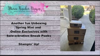 Another fun Unboxing Spring Mini and Online Exclusives with Saleabration  Stampin Up [upl. by Thenna]