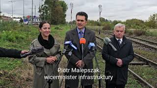 Wiceminister Infrastruktury Piotr Malepszak o kolei do Łomży [upl. by Ahsuoj]