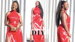 HOW TO  Make A Halter Evening Gown DIY [upl. by Odetta]