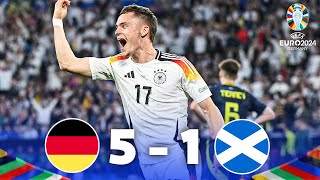 ASÍ ARRANCÓ LA EUROCOPA  GOLEADA HISTÓRICA DE ALEMANIA 51 A ESCOCIA [upl. by Vitus]