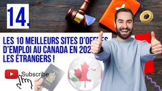 Les 5 Meilleurs sites doffres demploi au Canada en 2025 pour les étrangers [upl. by Nnylacissej331]