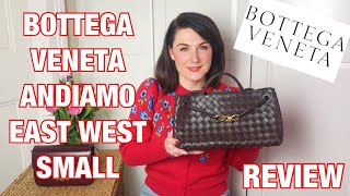 BOTTEGA VENETA Andiamo East West Small Bag Review Pros and Cons and Mod Shots [upl. by Ramuk]