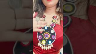 Diy jwellery making idea navratridiy cardboard jwellery making shorts navratrispecial jwellery [upl. by Anavlis]