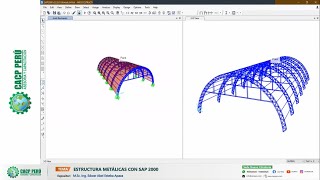 DISEÑO DE COBERTURAS METALICAS CON SAP 2000 0104 [upl. by Arie]