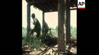 UPITN 25 8 74 FIGHTING AT PREK TAEV VILLAGE IN CAMBODIA [upl. by Legnaesoj]